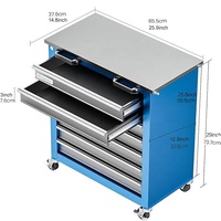 Ensemble de boîtes à outils empilables AIRAJ, 285 pièces, outils OEM personnalisables, armoire en acier, 7 tiroirs, garantie de 3 ans, 46x68x86cm