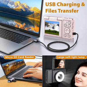 Fotocamera CCD <span class=keywords><strong>A72</strong></span> in Plastica Leggera con Schermo da 3.0" e Luce di Bellezza, Registrazione HD 1080P, Batteria da 2000mAh per Lunga Durata di Registrazione Video e Foto - Product Image 3