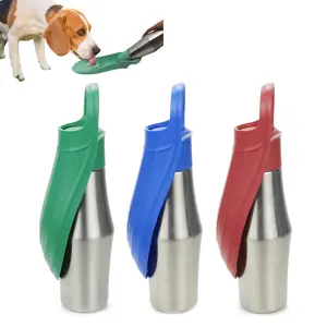Tragbare Haustier flasche mit patentiertem Edelstahl Pet Cat Feeder Vakuum isolierter Pet Dog Wasser flaschen spender