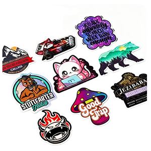 Rouleau d'étiquettes autocollantes en papier vinyle rond, découpe à la forme, promotion, gaufrage, logo de marque mat, auto-adhésif - Product Image 1