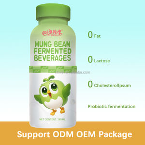 Boisson liquide en bouteille de bactéries lactiques probiotiques <span class=keywords><strong>ferment</strong></span>ées et stérilisées, sans conservateurs, naturelles, biologiques, à base de haricot mungo vert, sans gras - Product Image 5