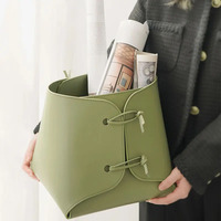 Boîte de rangement en cuir panier Case Home Kitchen Toy Tray Storage Containers Organizer