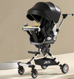 รถเข็นเด็กอเนกประสงค์รุ่นใหม่ปี <span class=keywords><strong>2026</strong></span> โครงอะลูมิเนียมอัลลอยด์ เบาะนั่งขนาดใหญ่ขึ้น สายรัดนิรภัยแบบห้าจุด พร้อมไฟและเสียงเพลง - Product Image 1