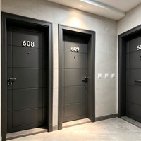 Portes en bois ignifuges, insonorisées et sans fumée, portes en bois intérieures personnalisées pour hôtel, hôpital, centre commercial, usage commercial en intérieur