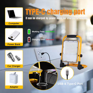 Lampe de travail portable en aluminium haute luminosité 9 pouces SMD IP65 rechargeable sans fil haute puissance LED - Product Image 2