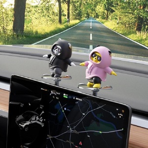 Ornement de tableau de bord de voiture en résine personnalisé, figurine de panda surfeur en dessin animé faite à la main, 10 cm, décoration intérieure de véhicule mignonne, cadeau - Product Image 5