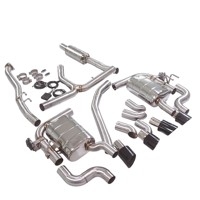 Échappement arrière intermédiaire pour Honda Civic FC1 berline 2018 1.5T L15B7, double silencieux, double valve, sortie quadruple, acier inoxydable 304