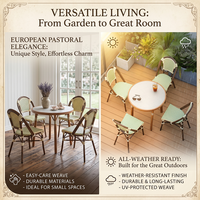 Ensemble de salle à manger d'extérieur Meiqi, mobilier de jardin moderne et minimaliste, table et chaises imperméables, balcon, terrasse