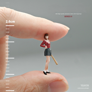 Modèle de figurine miniature en résine simulée 1/64, mini-personnages colorés, accessoires de micro-photographie pour table de sable - Product Image 6
