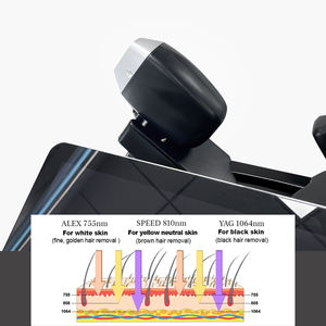 Laser penghilang rambut tanpa rasa sakit Diode Laser Q saklar Nd Yag 1064 755 808nm penghilang tato 2 dalam 1 - Product Image 3