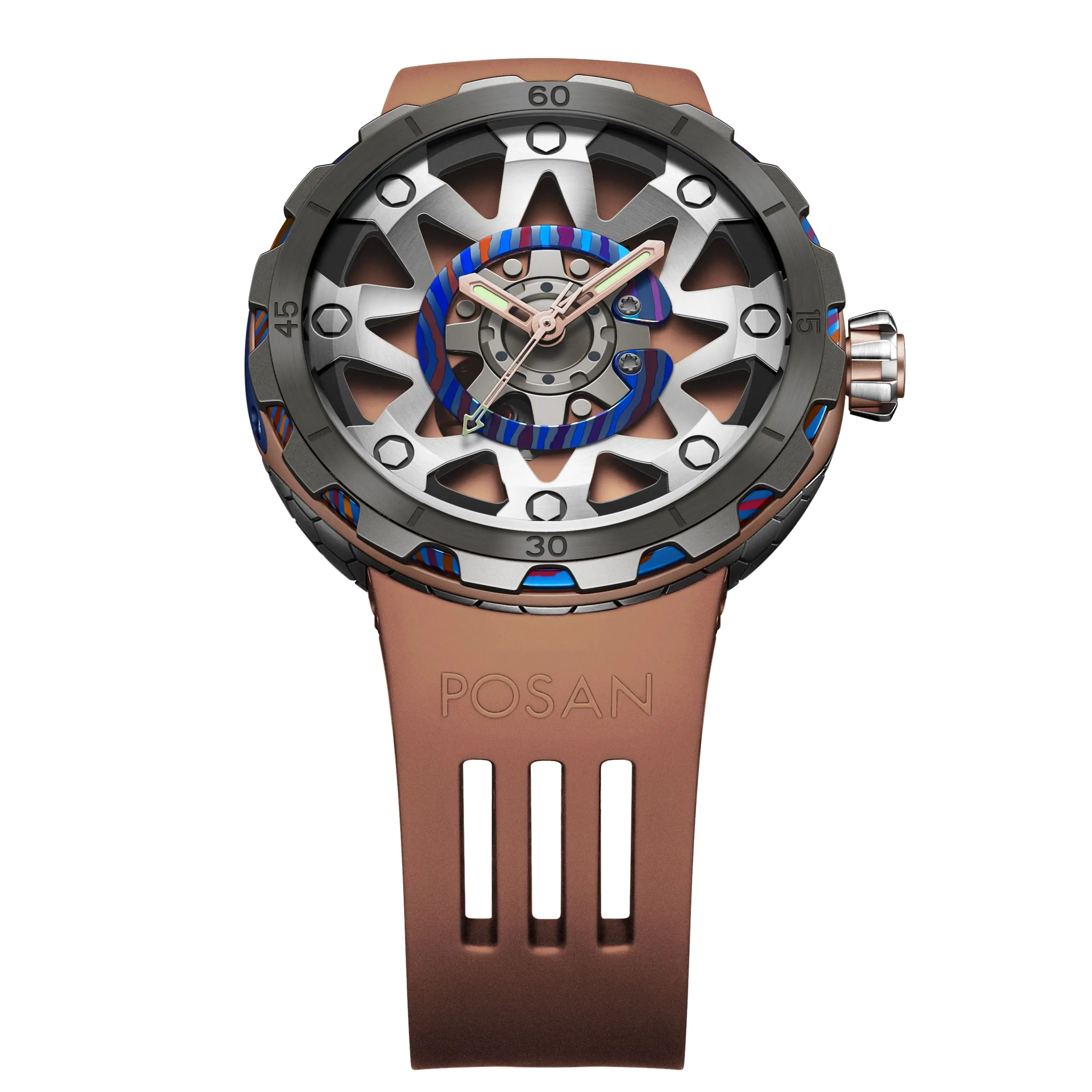 Современные новейшие изготовленные на заказ Дамасские титановые дорогие механические часы женские умные часы для мужчин