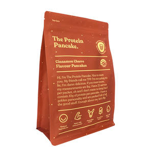 LTカスタムプリント水分プルーフ再ealableハードジッパーロックキャンディーコーヒーDoypack 8面シールホエイプロテイン平底バッグ - Product Image 5