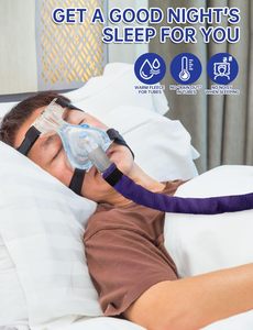 ปลอกหุ้มสาย CPAP ขนาด 6.4 ฟุต สำหรับท่ออุ่น <span class=keywords><strong>ResMed</strong></span> <span class=keywords><strong>AirSense</strong></span> <span class=keywords><strong>11</strong></span>/10/ClimatelineAir ปลอกหุ้มผ้าฟลีซแบบมีฉนวนกันความร้อน ป้องกันรอยขีดข่วนจากแมว ปิดด้วยซิป - Product Image 3
