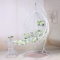 Balançoire de patio avec support ensemble de mobilier d'extérieur enfants adultes jardin relax hamac double osier rotin suspendu oeuf balançoire