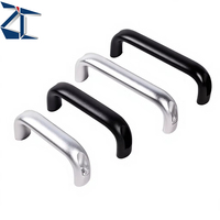 Poignée de traction en acier inoxydable ZUADS pour équipement industriel, argent noir, usinée CNC, pour machine-outil, poignée de porte en tôle