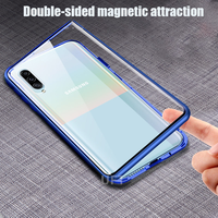 360 coque de téléphone en métal à adsorption magnétique complète pour Samsung Galaxy S20 Note 20 Ultra A50 A51 A70 A71 A50S A10 couverture