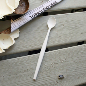Cuillère <span class=keywords><strong>à</strong></span> <span class=keywords><strong>salade</strong></span> jetable écologique en CPLA de 8,5 pouces avec long manche, biodégradable et compostable - Product Image 5