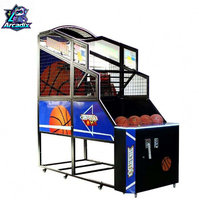 Arcadix Machine de jeu d'arcade de basketball de rue commerciale à monnayeur avec comptage électronique des points et éclairage LED pour adultes, pour centre de divertissement intérieur