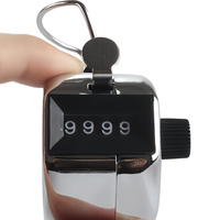 Mini ABS mécanique 4 numérique main doigt minuterie de comptage manuel Max. Compteur de pointage de main réglable 9999 avec bouton de réinitialisation