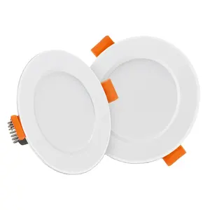 Panneau rond encastré en aluminium 5W chambre à coucher intérieur LED vers le bas