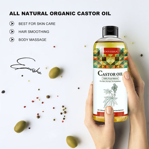 Puro Spremitura A Freddo private label 300ml nero biologico olio di ricino per della pelle dei capelli di massaggio del corpo di Ricino Olio Essenziale - Product Image 2