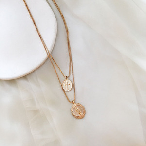 Colar de pingente virgin maria, joias religiosas, cruz, colar duplo - Product Image 6