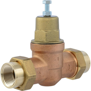U.S. Solid Water Regulator Valve- 3/4" NH Thread NO Lead Brass Hand Adjustable RV Pressure Regulator With Pressure Gauge