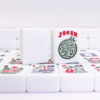 Tuiles de Mahjong américaines en acrylique transparent, magnétiques, au design personnalisé, pour le divertissement en appartement et les jeux de société entre voisins