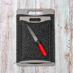 Joywave 2 Gói Đa Chức Năng Đen Granite Cắt Khối Không-Trượt Nhựa Nhà Bếp Nấu Ăn Cắt Bảng Với Nước Trái Cây Rãnh - Product Image 6