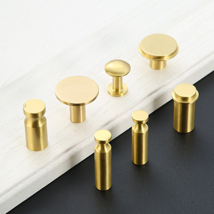Moat Copper Brass <b>Wall</b> Hooks Round Minimalist Rust Resistant Entryway Cabinet Hat Hooks Gold Plated Mounting Type - Product Image 2