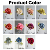 Fleurs d'hortensia artificielles de haute qualité Vintage couleurs d'automne tissu de soie fleurs artificielles pour la décoration de mariage à la maison