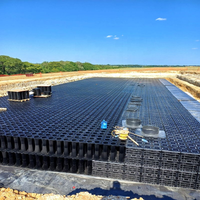 Réservoir modulaire d'atténuation des eaux de pluie en polypropylène robuste, citerne souterraine de stockage des eaux de pluie, système de lutte contre les inondations