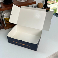 Boîte à gâteaux imprimée avec logo personnalisé Boîte à desserts Emballage de boulangerie Fenêtre Pâtisserie Biscuits Cupcake Bonbons Cadeau