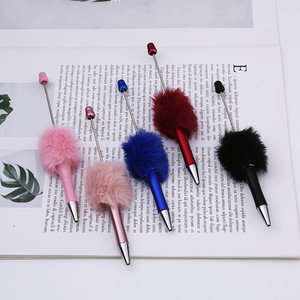 Stylo à perles de dessin animé mignon en peluche multicolore à la mode au prix de gros pour bricolage petits cadeaux - Product Image 3