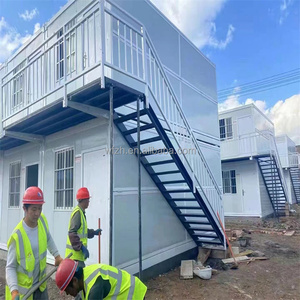 Casa Contenedor Plegable de Bajo Costo, Moderna, Económica, Resistente a <span class=keywords><strong>la</strong></span> Intemperie, Prefabricada, Tipo Villa, con Estructura - Product Image 5