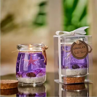 Maßgefertigte Moderne Aromatherapie Duftgel-Wachskerzen in Gläsern - Für Geburtstage, Feiertage, Partys - Handgemachte Kunstkerzen Individuell Anpassbar
