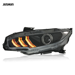 Conjunto de faros delanteros Jushun para Honda Civic 10ª generación, estilo Mustang, lente de proyector DRL - Product Image 1