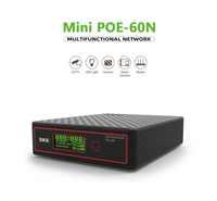 SKE Mini DC UPS POE-60N 100-240VAC Input POE 15V/24V & DC 9V/12V/19V 60W 17600mAh Baterai Lithium Jaringan untuk Kamera CCTV