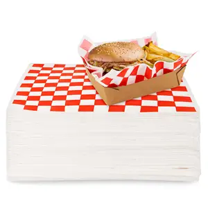 Wholesale Customized Printed Logo Food Grade Greaseproof Wax Sandwich Packaging Paper for Burger Fried Chicken Fries