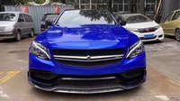 Lèvre de pare-chocs avant en fibre de carbone de style PSM pour Mercedes Benz W205 Classe C C300 C43 C63s berline 2015-2021 Kit carrosserie de lèvre avant