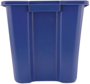 Contenedor/Caja de <span class=keywords><strong>Reciclaje</strong></span> Comercial, Apilable, de Tapa Abierta, 14 Galones, Resistente, Azul, <span class=keywords><strong>para</strong></span> Interiores/Exteriores/Garajes/Hogares/Comercios - Product Image 2