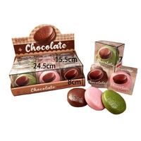 Populaire fruit- en groentechocolade bouwblokken handgemaakte squishy stressverlichtende serie