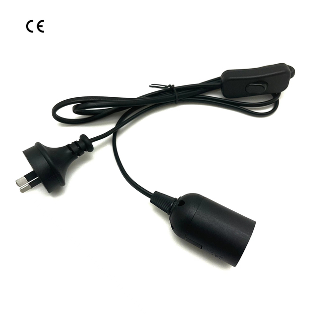 Vintage Hanging Pendant Lamp Holder AU Plug Inline Switch E27 Socket Copper Conductor PVC Insulation High Voltage Lamp Cord Kit