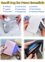 Petite pochette zippée personnalisée, mini trousse de maquillage pour sac à main, rouge à lèvres, cosmétiques, organiseur de maquillage de voyage