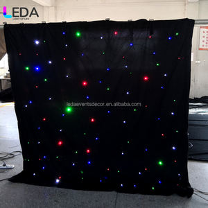 LEDA 공장 사용자 정의 크기 LED 라이트 스타 커튼 배경 바 나이트 클럽 웨딩 파티 장식 - Product Image 6