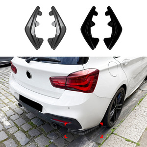 Bmw 1 Series F20 F21 Lci Rear Bumper Spoiler Piano Black Carbon Fiber Texture Adhesive Fitment - Product Image 4