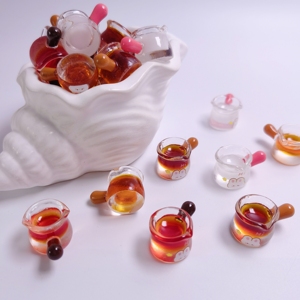 Tasses à café miniatures en verre - 100 pièces/<span class=keywords><strong>lot</strong></span>, mini tasses en verre 3D en forme <span class=keywords><strong>de</strong></span> lapin, figurines décoratives pour maison <span class=keywords><strong>de</strong></span> poupée, cuisine, décoration DIY - Product Image 1