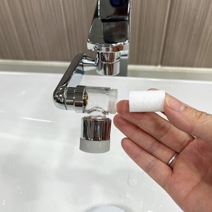 하이 퀄리티 크롬 황동 물 필터 OEM 수도꼭지 탭 통풍기 1080 도 로봇 암 회전 목욕 싱크 수도꼭지 익스텐더 - Product Image 2