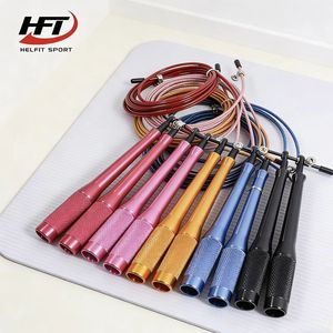 <span class=keywords><strong>Corde</strong></span> à <span class=keywords><strong>sauter</strong></span> de vitesse en fil d'acier avec poignée en aluminium pour la remise en forme (vente en gros) - Product Image 1
