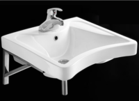 Style moderne Robinet monotrou Lavabos sur pied Facile à nettoyer Rond Rectangle Design Handicap Lavabos Toilettes publiques Appartements
